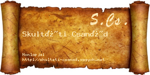 Skultéti Csanád névjegykártya