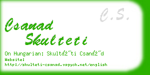 csanad skulteti business card
